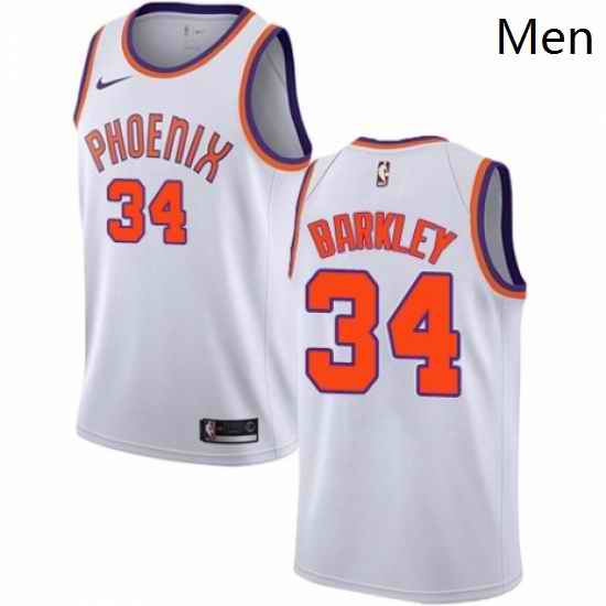 Mens Nike Phoenix Suns 34 Charles Barkley Authentic NBA Jersey Association Edition
